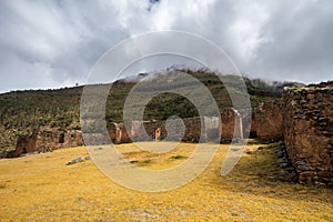 The ruins of the Pumamarka (Puma Marka) village in Peru
