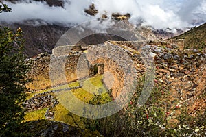 The ruins of the Pumamarka (Puma Marka) village in Peru