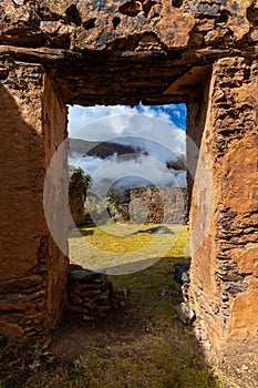 The ruins of the Pumamarka (Puma Marka) village in Peru