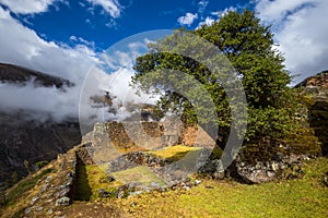 The ruins of the Pumamarka (Puma Marka) village in Peru