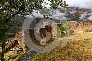 The ruins of the Pumamarka (Puma Marka) village in Peru