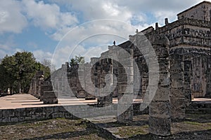 Ruins, pyramid and temples in Chichen Itza, Yucatan, Mexico