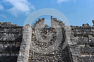 Ruins, pyramid and temples in Chichen Itza, Yucatan, Mexico