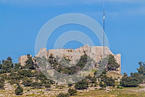 Ruins of Rabad castle in Ajloun, Jorda