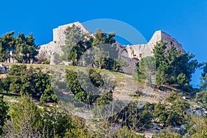 Ruins of Rabad castle in Ajloun, Jorda