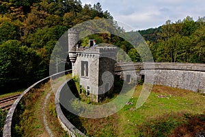 Ruins railway station Station ChÃ¢teau Royal d`Ardenne, Houyet, Belgium