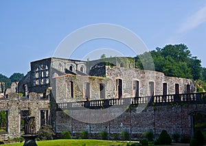 Ruins of the residence dwellings in the cistercian abbey Villers la Ville, Belgium photo