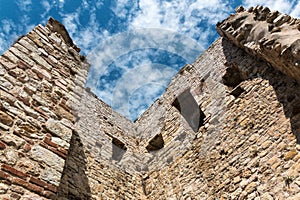 Ruins of the Rocca Aldobrandesca in Suvereto, Tuscany, Italy