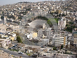 Roman amphitheater . Amman. Jordan photo