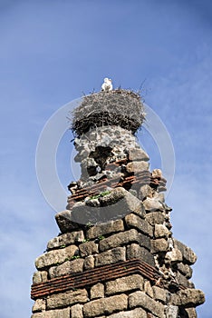 Ruins of the Roman Aqueduct in Merida, Spain