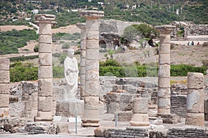 Ruins Roman of Baelo Claudia in Bolonia beach