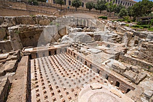 Ruins of the Roman Baths in downtown Beirut. Beirut, Lebanon