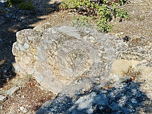 Ruins of the Roman baths-the thermae of the fortress of Charax I century ad, on the southern spur of the Cape AI-Todor. Thermae