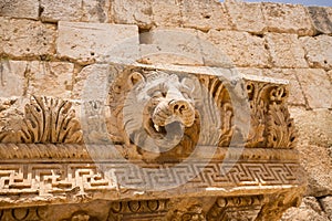 The ruins of the Roman city of Heliopolis or Baalbek in the Beqaa Valley. Baalbek, Lebanon