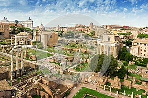 The ruins of the Roman Forum  Rome  Italy