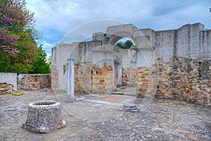Ruins of a round church at Veliki Preslav, Bulgaria.