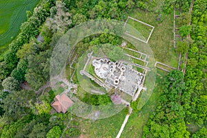 Ruins of a round church at Veliki Preslav, Bulgaria.