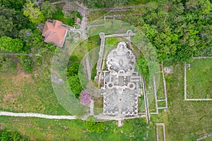 Ruins of a round church at Veliki Preslav, Bulgaria.