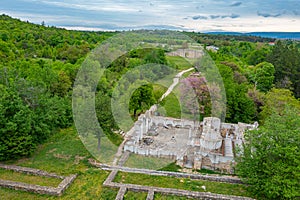 Ruins of a round church at Veliki Preslav, Bulgaria.