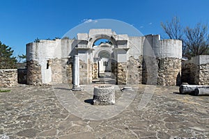 Ruins of Round Golden Church near The capital city of the First Bulgarian Empire Great Preslav Veliki Preslav, Bu