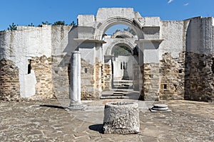 Ruins of Round Golden Church near The capital city of the First Bulgarian Empire Great Preslav Veliki Preslav, Bu