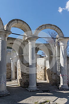 Ruins of Round Golden Church near The capital city of the First Bulgarian Empire Great Preslav Veliki Preslav, Bu