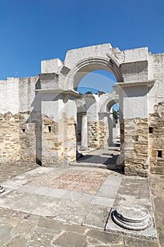 Ruins of Round Golden Church near The capital city of the First Bulgarian Empire Great Preslav Veliki Preslav, Bu