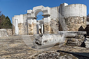 Ruins of Round Golden Church near The capital city of the First Bulgarian Empire Great Preslav Veliki Preslav, Bu