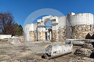 Ruins of Round Golden Church near The capital city of the First Bulgarian Empire Great Preslav Veliki Preslav, Bu