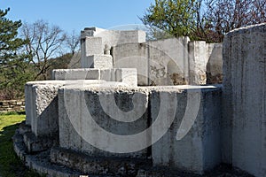 Ruins of Round Golden Church near The capital city of the First Bulgarian Empire Great Preslav Veliki Preslav, Bu