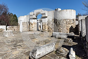 Ruins of Round Golden Church near The capital city of the First Bulgarian Empire Great Preslav Veliki Preslav, Bu