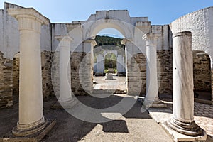 Ruins of Round Golden Church near The capital city of the First Bulgarian Empire Great Preslav Veliki Preslav, Bu