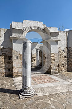 Ruins of Round Golden Church of St. John near The capital city of the First Bulgarian Empire Great Preslav Veliki Preslav, Bu