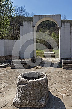 Ruins of Round Golden Church of St. John, Preslav near The Second capital city of the First Bulgarian Empire Great Preslav