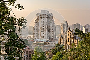 Ruins of Saint Paul`s in Santo Antonio, Macau, China.