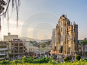 Ruins of Saint Paul`s in Santo Antonio, Macau, China.