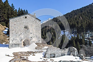 Ruins of San Gaudenzio, Maloja pass, Switzerland