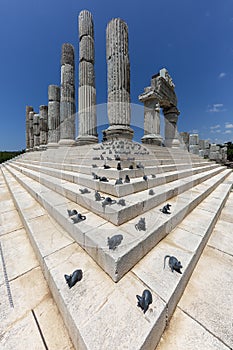 Ruins of the sanctuary of Apollon Smintheus known also as Smytntheion in the town of Ayvacik, Canakkale, Turkey