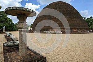 Ruins at the Sandagiri Stupa at Tissamaharama.