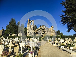 Ruins of Santa MariÃÂ±a Dozo in Cambados, Spain photo