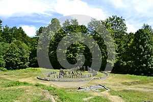 The ruins of Sarmizegetusa Regia, the capital of the Dacian king