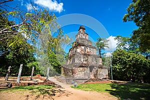 Ruins of Satmahal Prasada in Polonnaruwa