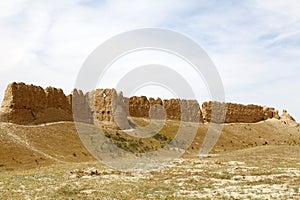 Ruins of Sauran, the ancient city located 43 kilometres from the city of Turkistan in Southern Kazakhstan