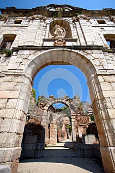 Ruins of Scala Dei monastery in Priorat (aka Priorato), Catalonia, Spain photo