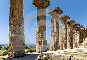 Ruins in Selinunte, archaeological site and ancient Greek city in Sicily, Italy