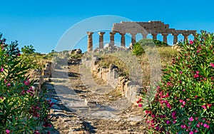 Ruins in Selinunte, archaeological site and ancient greek town in Sicily, Italy.