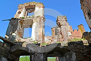 Ruins of Shaaken Castle, XIII century. Kaliningrad region