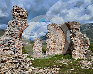 Ruins of Shen Koll Monastery near Mursi, Albania