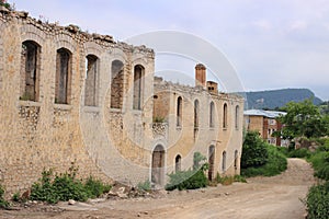 The ruins in Shusha city