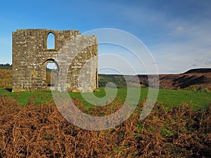 Ruins of Skelton Tower on the moors